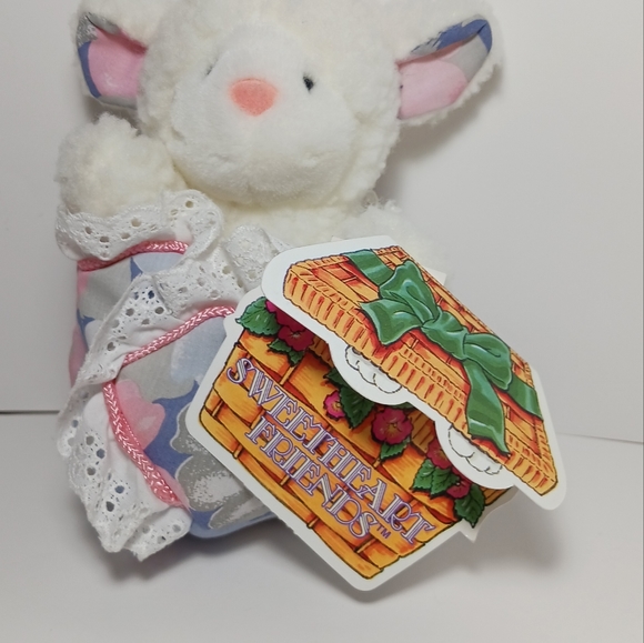 Commonwealth 1992 Plush Sweetheart Friends White Sheep Lamb Stuffed Animal - Picture 7 of 8